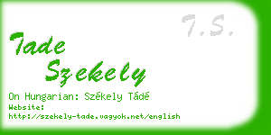 tade szekely business card